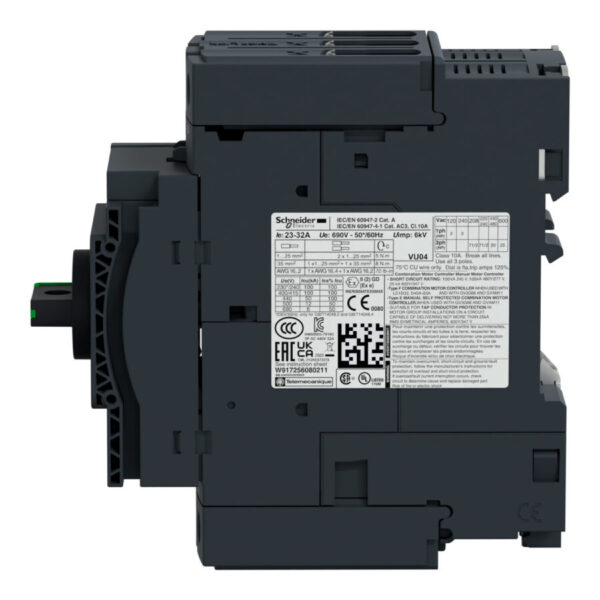 Interruptor automático de motor, TeSys GV3, 3P, 62-73 A, magnetotérmico, terminales EverLink GV3P73 - Imagen 3