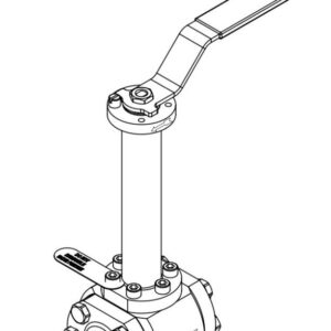 Válvula esferica del diámetro 3/8" OD x 3/8" OD con Locking Device