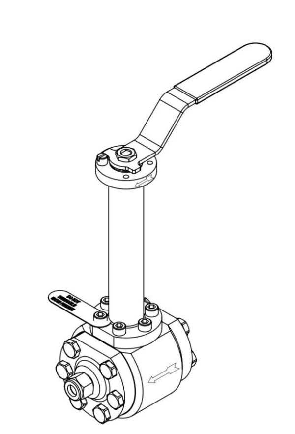 Válvula esferica del diámetro 3/8" OD x 3/8" OD con Locking Device